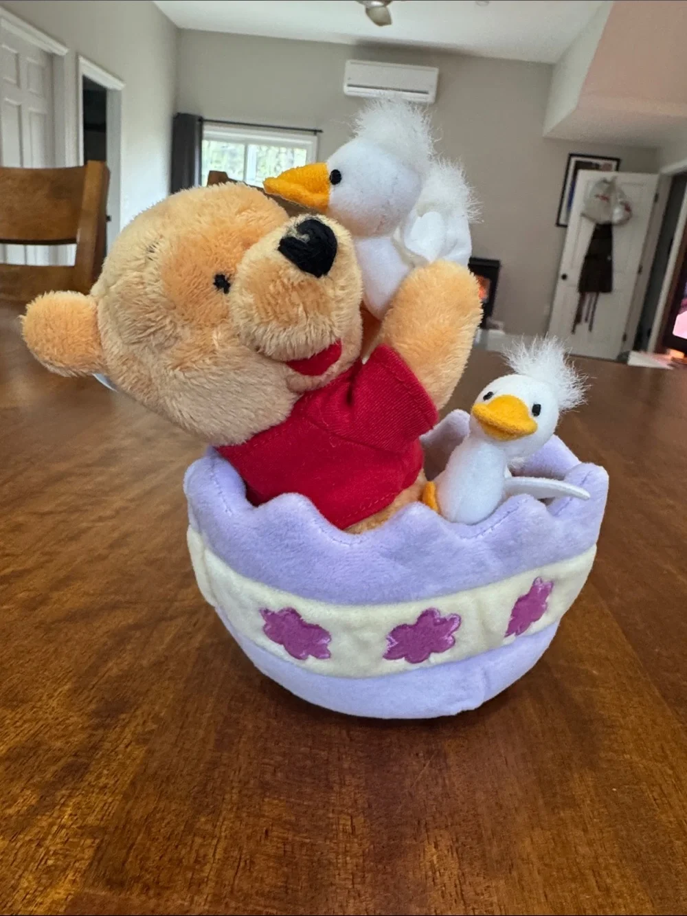 Lot of 3 They Disney Story Plush Easter/ Spring Pooh and Eeyore